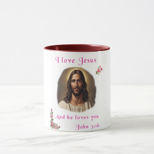 I Liebe Jesus Tasse (Zentrum)