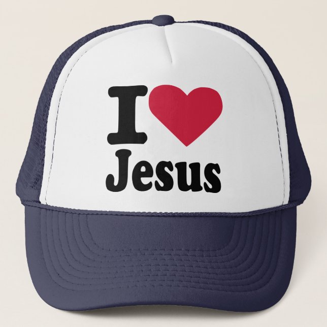 I Liebe Jesus Truckerkappe (Vorderseite)