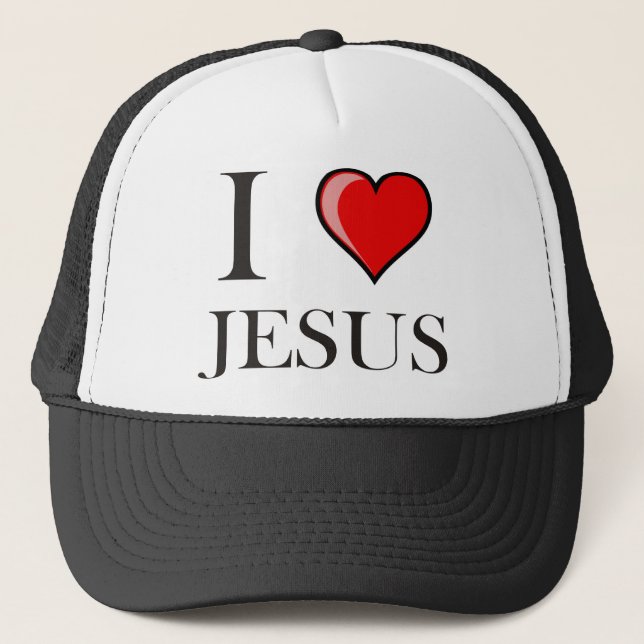 I Liebe Jesus Truckerkappe (Vorderseite)