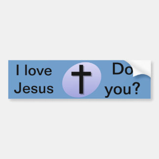 I Liebe Jesus. Tun Sie? Autoaufkleber