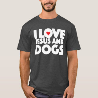 I Liebe Jesus und Hundet-shirt religiöses T-Shirt