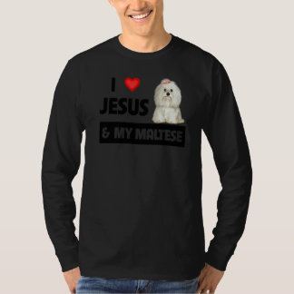 I Liebe Jesus und mein maltesischer Hund Mama Vate T-Shirt