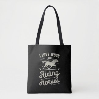 I Liebe Jesus und Reitpferde Pferdeschlitten Tasche