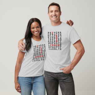 I Liebe Jesus Word Suche Puzzle Tee Shirt