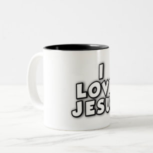 I Liebe Jesus Zweifarbige Tasse