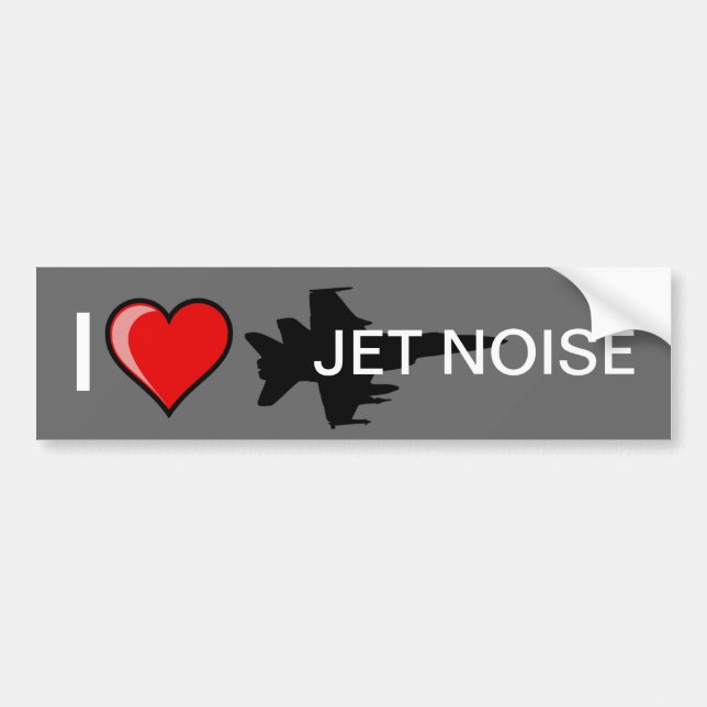I Liebe-Jet-Geräusche Autoaufkleber (Vorne)