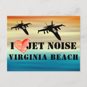 I Liebe Jet Noise Virginia Beach Postkarte
