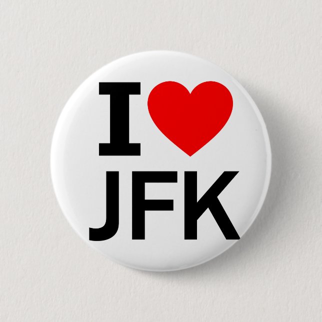 I Liebe JFK Button (Vorderseite)