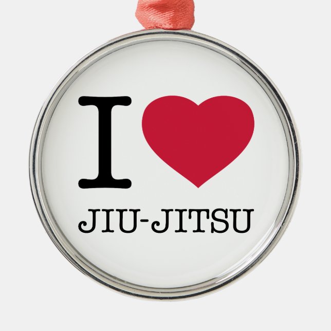 I LIEBE JIU JITSU ORNAMENT AUS METALL (Vorne)