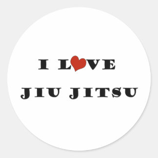 I Liebe Jiu Jitsu.png Runder Aufkleber