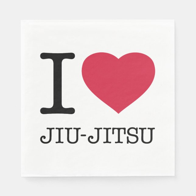I LIEBE JIU JITSU SERVIETTE (Vorderseite)