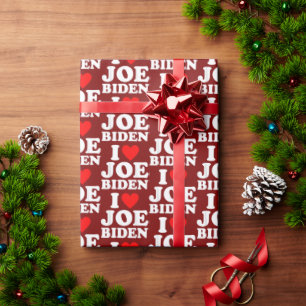 I Liebe Joe Biden Joe Biden Heart Gift Geschenkpapier