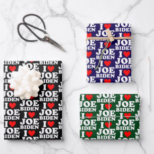 I Liebe Joe Biden   Joe Biden Heart Gift Geschenkpapier Set