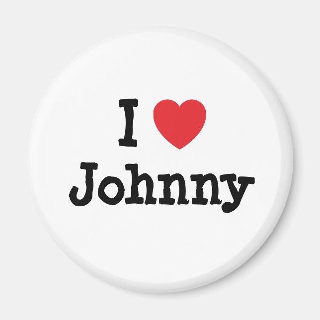 I Liebe Johnny heart T - Shirt Magnet (Vorne)