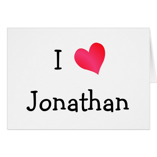 I Liebe Jonathan (Vorderseite (Horizontal))