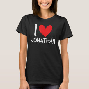 I Liebe Jonathan Name Personalisiert Men Typ BESTE T-Shirt