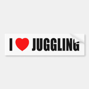 I Liebe-Jonglieren Autoaufkleber