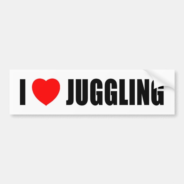 I Liebe-Jonglieren Autoaufkleber (Vorne)