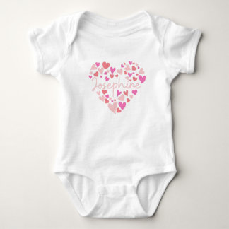 I Liebe Josephine herzen in rosa Baby Strampler
