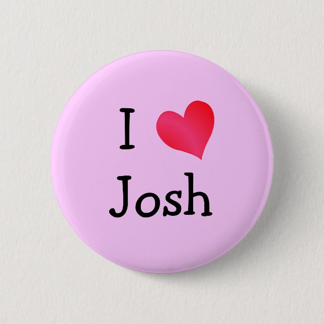 I Liebe Josh Button (Vorderseite)
