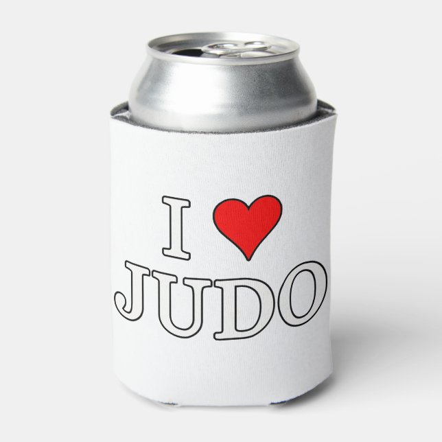 I Liebe Judo Dosenkühler (Kanne Vorderseite)
