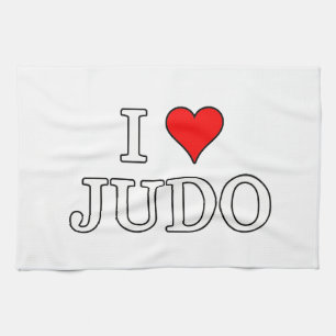 I Liebe Judo Geschirrtuch