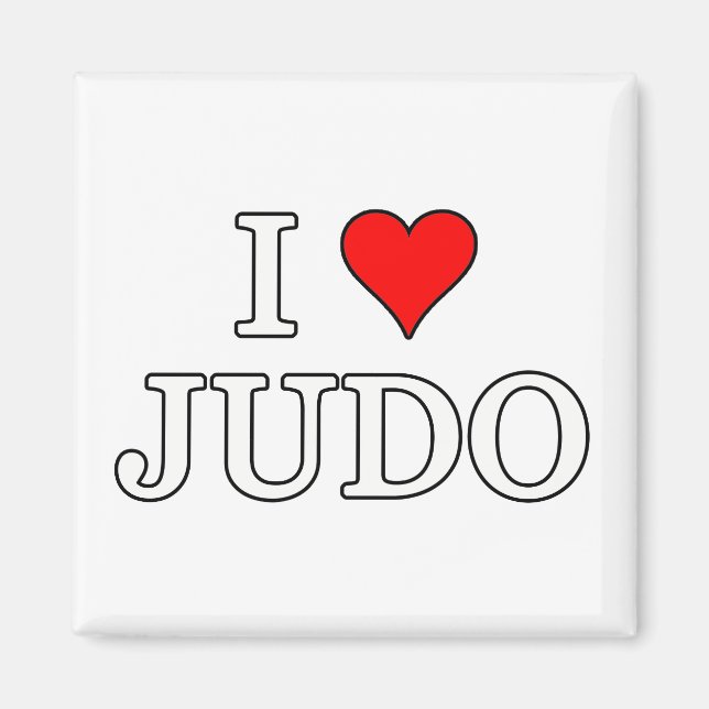 I Liebe Judo Magnet (Vorne)