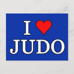 I Liebe Judo Postkarte