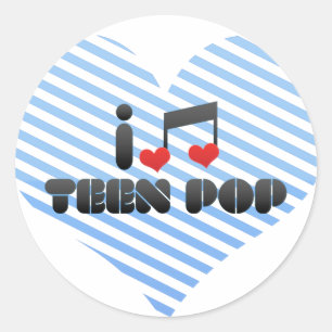 I Liebe-jugendlich Pop Runder Aufkleber