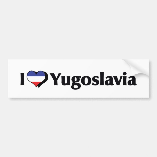 I Liebe Jugoslawien Flag Autoaufkleber (Vorne)