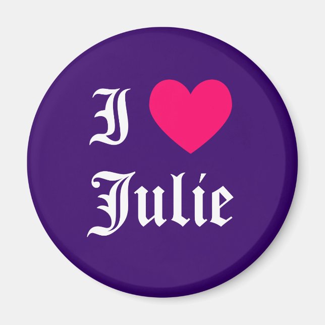I Liebe Julie Magnet (Vorne)