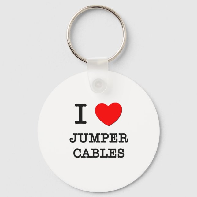 I Liebe-Jumper-Kabel Schlüsselanhänger (Vorderseite)