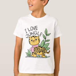 I Liebe Jungle Leopard Funny Niedlich T-Shirt