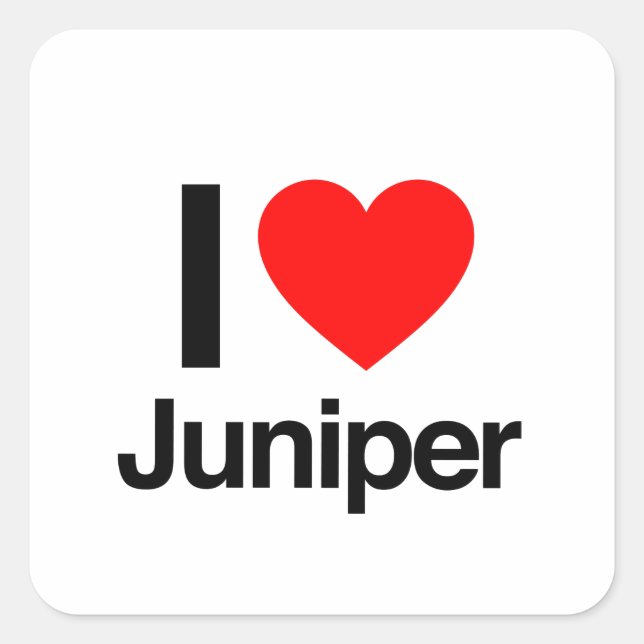 i Liebe Junior Quadratischer Aufkleber (Vorderseite)