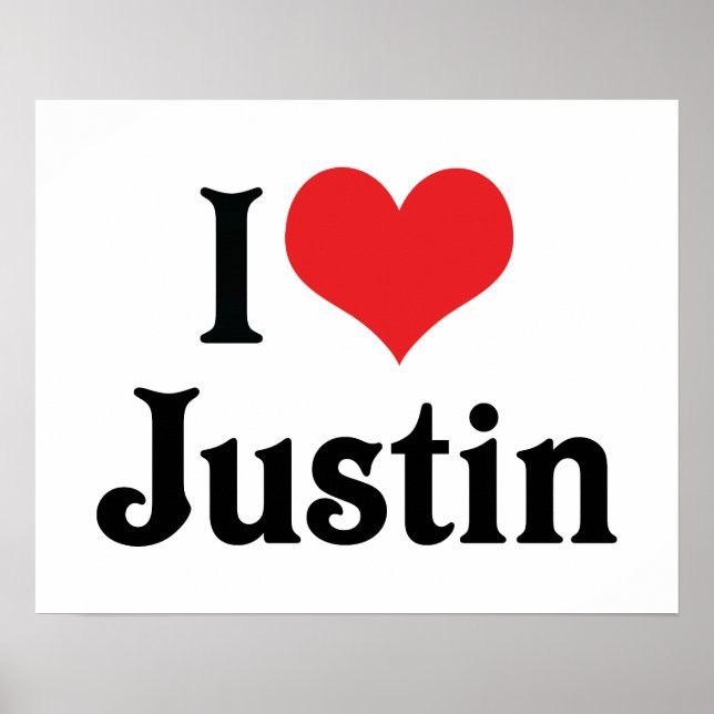I Liebe Justin Poster (Vorne)