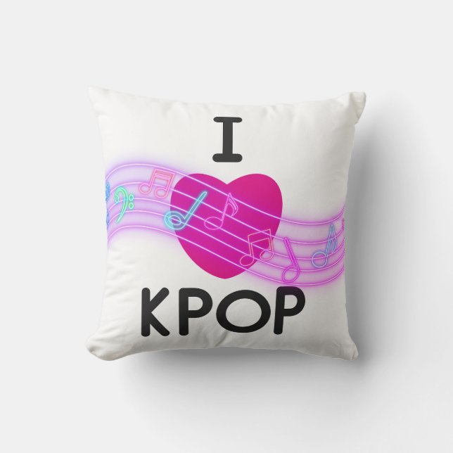I Liebe K-Pop Kissen (Vorderseite)