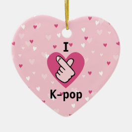 I Liebe K-Pop Pink Finger Herz BlackPink Keramik Ornament