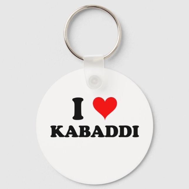 I Liebe Kabaddi Schlüsselanhänger (Vorderseite)