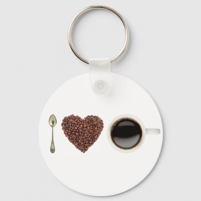 I Liebe Kaffee 01 Schlüsselanhänger (Vorderseite)