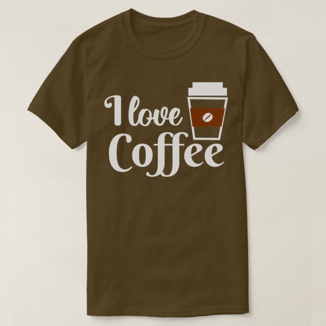 I Liebe Kaffee 5 T-Shirt (Design vorne)