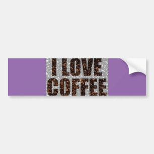 I Liebe-Kaffee Autoaufkleber