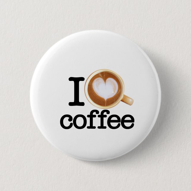I Liebe-Kaffee Button (Vorderseite)