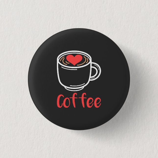 I Liebe Kaffee Button (Vorderseite)