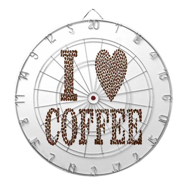 I Liebe Kaffee Dartscheibe (vorne)