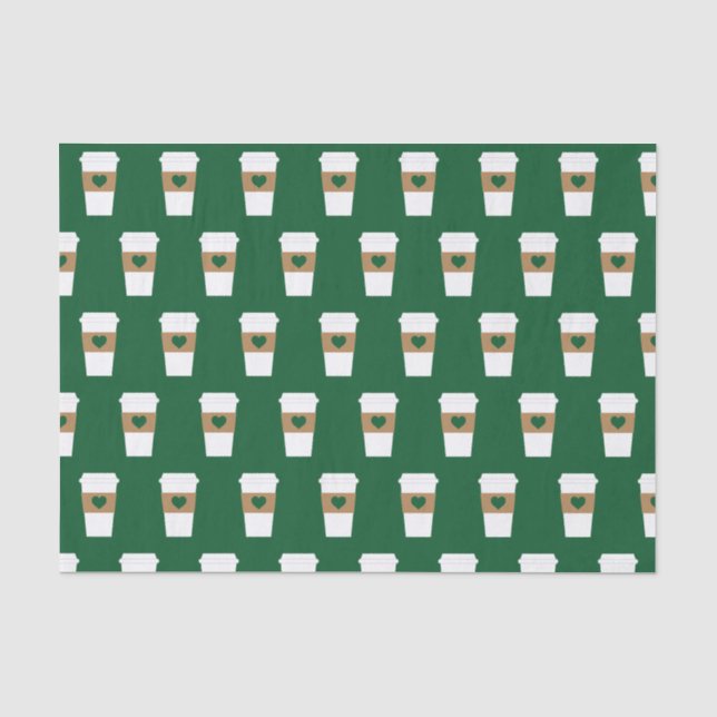 I Liebe Kaffee erhältlich Kaffee Cup Seidenpapier (Vorderseite)