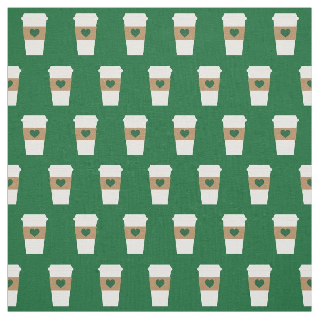 I Liebe Kaffee erhältlich Kaffee Cup Stoff (Muster)