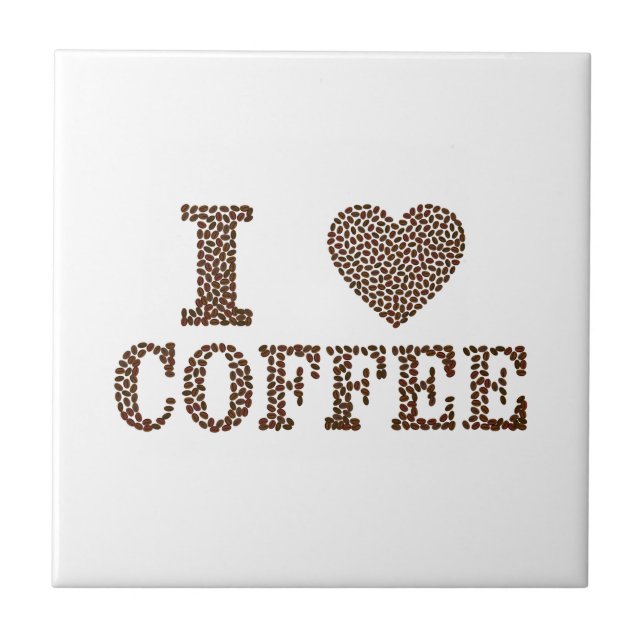 I Liebe Kaffee Fliese (Vorderseite)