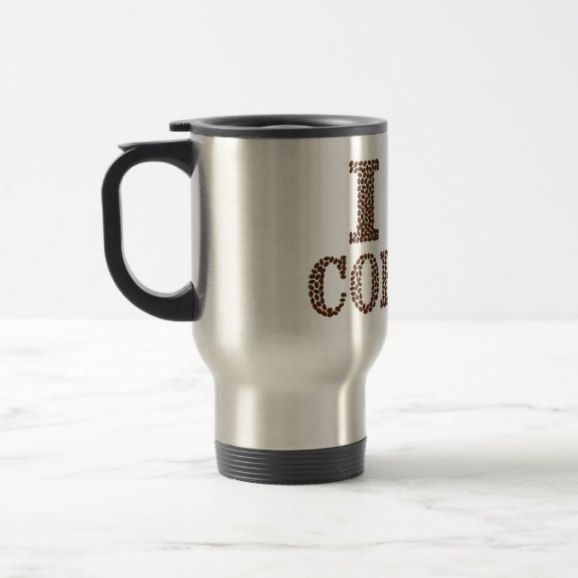 I Liebe Kaffee gedruckt Reisen/Pendler Tasse (Links)