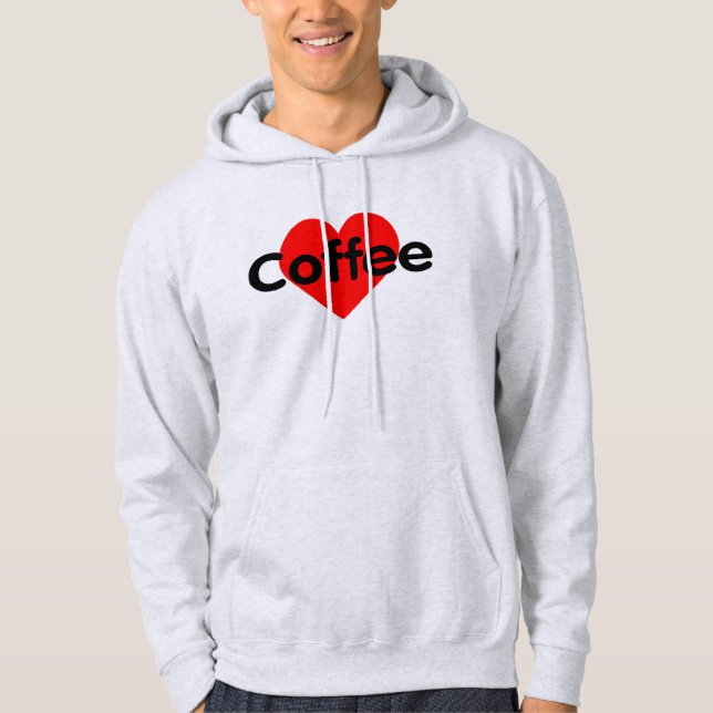 I Liebe Kaffee Hoodie (Vorderseite)