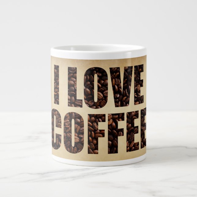 I Liebe Kaffee Jumbo-Tasse (Vorderseite)